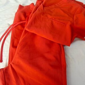 Mandala scrub set jogger and scrub top small petite in orange